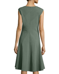 Lafayette 148 New York Fit And Flare Knit Dress Caper