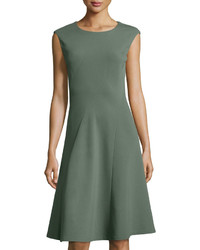 Lafayette 148 New York Fit And Flare Knit Dress Caper