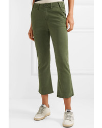 The Great The Trouser Nerd Cropped Flared Twill Pants