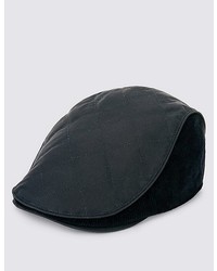 Marks and Spencer Pure Cotton Waxed Quilted Thinsulatetm Flat Cap With Stormweartm