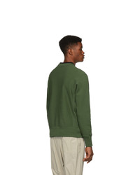 Champion Reverse Weave Green Logo Sweatshirt