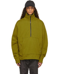 AFFIX Green Audial Half Zip Fleece Sweater