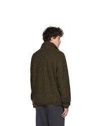 Remi Relief Khaki Fleece Half Zip Sweater