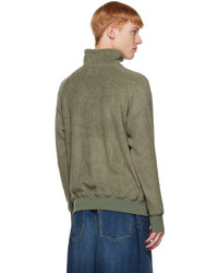 Beams Plus Khaki Stand Collar Sweater