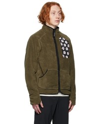 District Vision Green Greg Cabin Zip Up Sweater