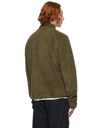 District Vision Green Greg Cabin Zip Up Sweater