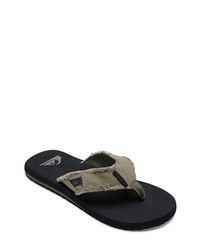 Quiksilver Abyss Flip Flop In Greenblackbrown At Nordstrom