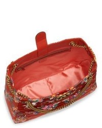 Gucci Medium Gg Marmont Matelasse Floral Jacquard Chain Shoulder Bag