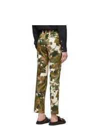 Dries Van Noten Khaki Floral Trousers