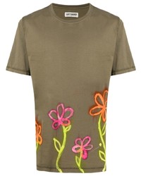 Stain Shade Floral Crew Neck T Shirt
