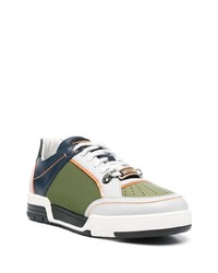 Moschino Colour Block Low Top Leather Sneakers