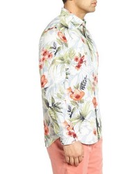 Tommy Bahama Mediterranean Floral Standard Fit Linen Sport Shirt