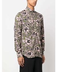 Barba Floral Print Long Sleeve Shirt