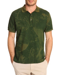 Olive Floral Polo