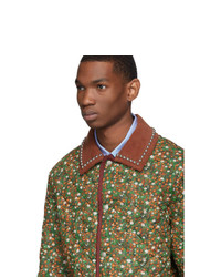 Gucci Green And Orange Flower Chateau Marmont Jacket