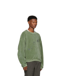 Haider Ackermann Green Embroidered Sweatshirt