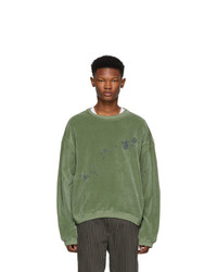Haider Ackermann Green Embroidered Sweatshirt