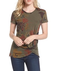 Stateside Floral Twist Front Tee