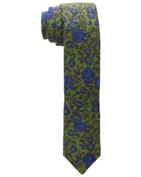 Olive Floral Tie