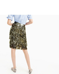 J.Crew Collection Sequin Fringe Skirt