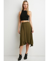 Forever 21 Contemporary Pleated Asymmetrical Skirt