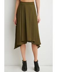 Forever 21 Contemporary Pleated Asymmetrical Skirt