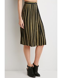 Forever 21 Contemporary Striped Midi Skirt