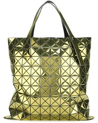 Olive Geometric Tote Bag