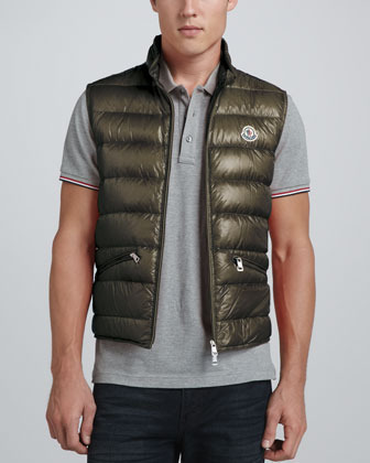 moncler gilet green