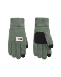 The North Face Etip Salty Dog Knit Tech Gloves In Laurel Wreath Green Heather At Nordstrom