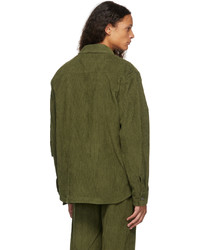 Helmut Lang Khaki Corduroy Shirt Jacket