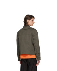 MAISON KITSUNÉ Khaki Zipped Blouson Jacket