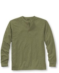 L.L. Bean Carefree Unshrinkable Tee Traditional Fit Long Sleeve Henley