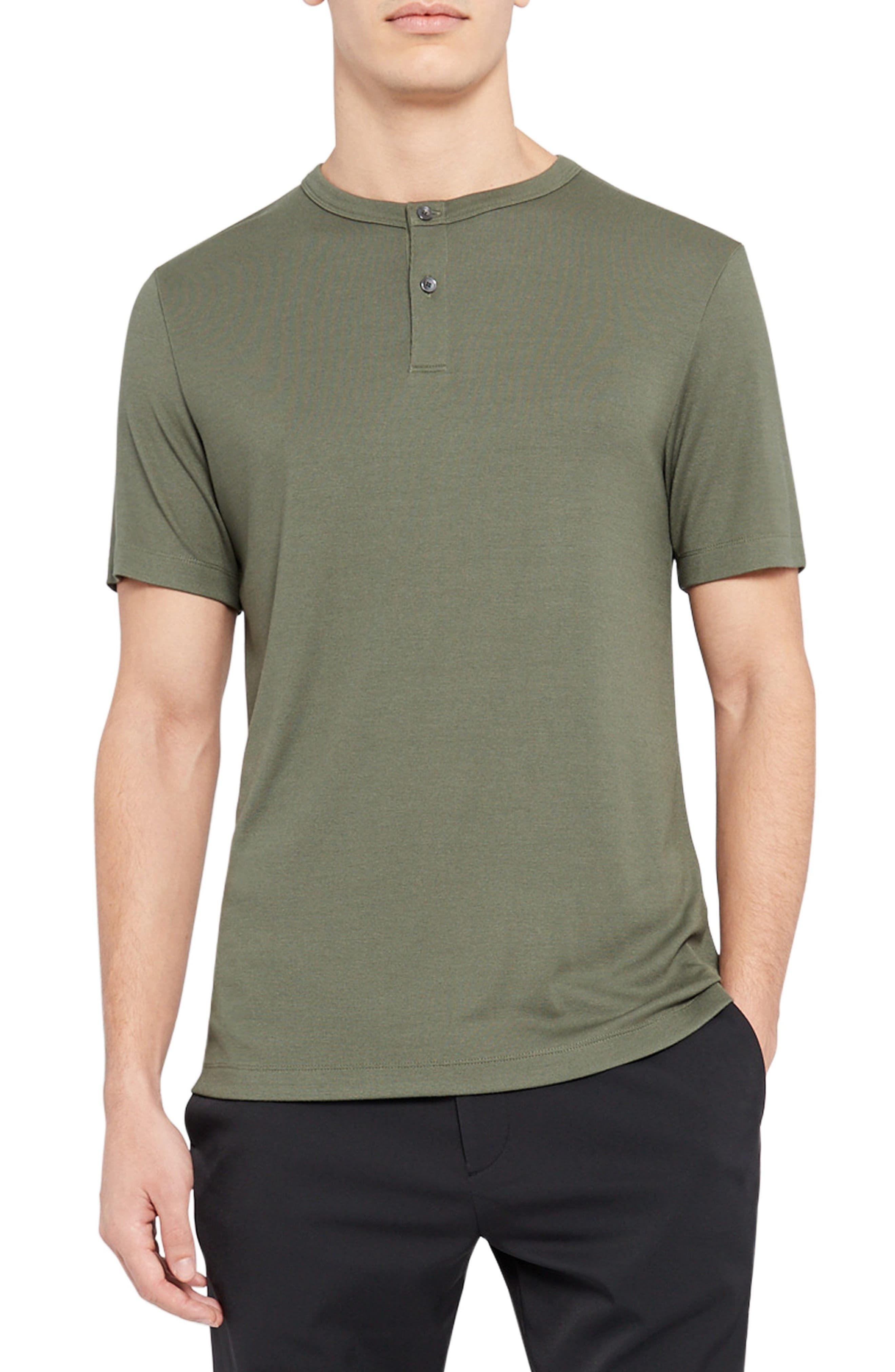 Theory Gaskell Solid Henley, $50 | Nordstrom | Lookastic
