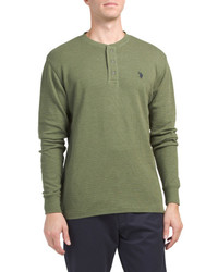 Long Sleeve Heather Thermal Henley