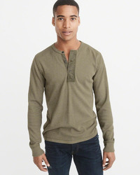 Abercrombie & Fitch Long Sleeve Waffle Henley