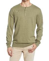 Schott NYC Henley Crewneck Sweater