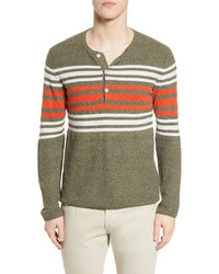 Billy Reid Stripe Henley Sweater
