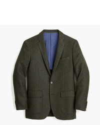 Men's Olive Tweed Blazer, Light Blue Dress Shirt, Burgundy Knit Tie ...