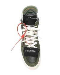 Off-White Hi Top Lace Up Sneakers