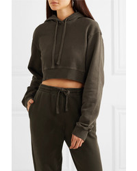 Kith Alexa Cropped Cotton Jersey Hoodie