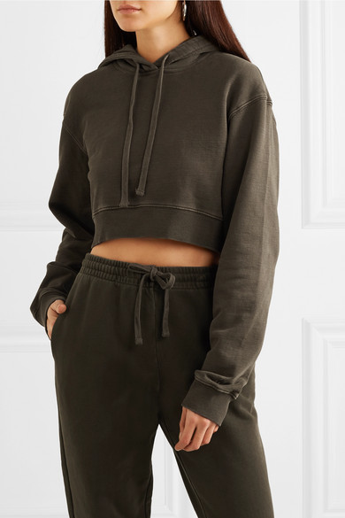 Kith Alexa Cropped Cotton Jersey Hoodie 140 NET A PORTER.COM