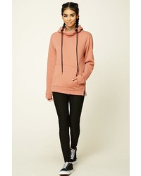 Forever 21 Contrast Drawstring Hoodie