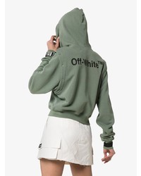 Off-White Detachable Sleeve Cotton Blend Hoodie