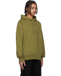 Helmut Lang Green Cotton Hoodie