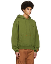 Heron Preston Green Cotton Hoodie