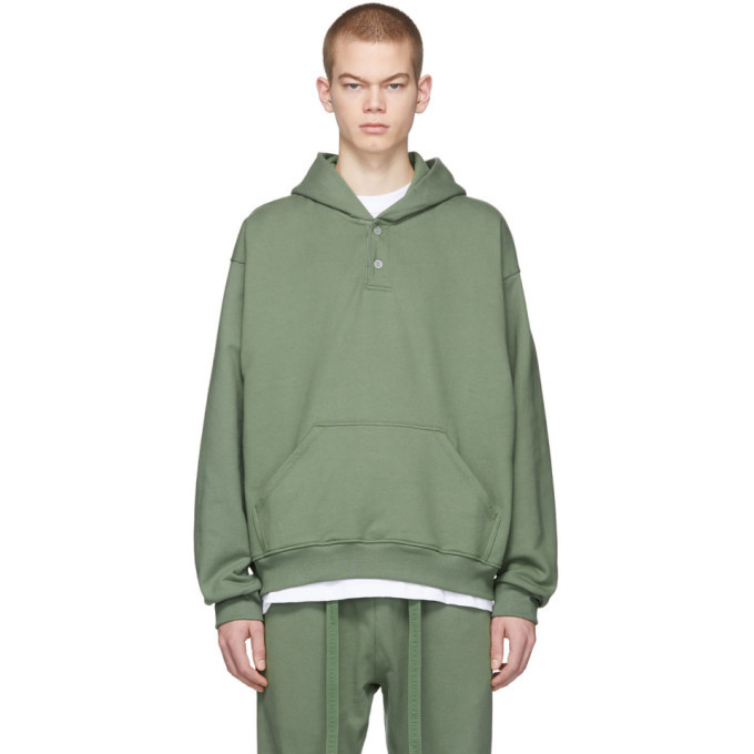 Fear Of God Green Sixth Collection Everyday Henley Hoodie, $595