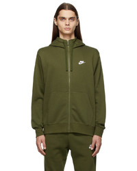 Nike Green Sportswear Club Full Zip Hoodie