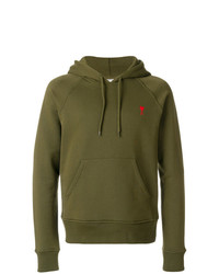 AMI Alexandre Mattiussi Hoodie With Red Ami De Coeur Embroidery