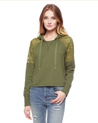 Juicy Couture French Terry Military Lace Hoodie